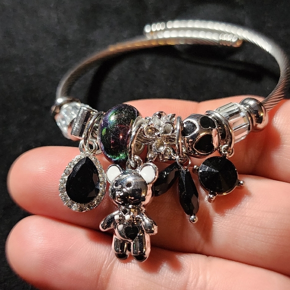 STAINLESS STEEL TWIST CHARM BRACELET - Picture 5 of 6